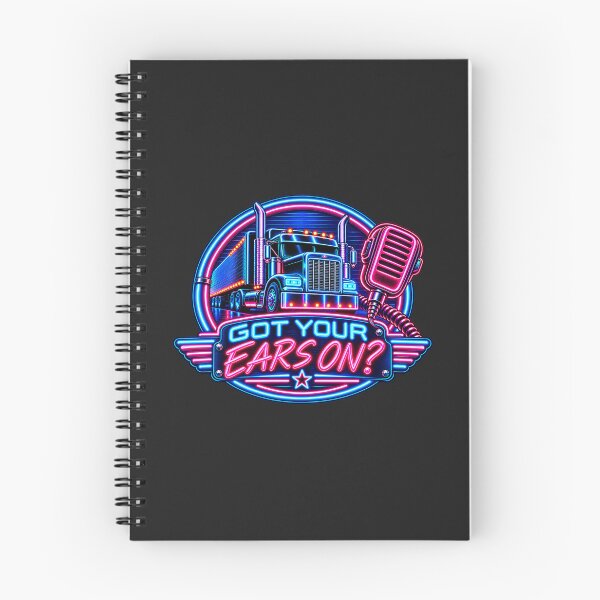 Item preview, Got Your Ears On Neon Semi Truck - CB Radio Oval Emblem Art designed and sold by NomadForge.