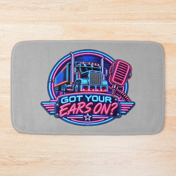 Item preview, Got Your Ears On Neon Semi Truck - CB Radio Oval Emblem Art designed and sold by NomadForge.