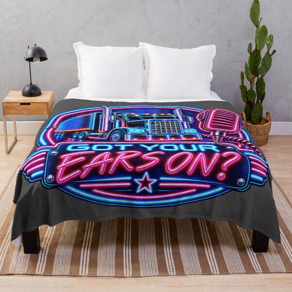 Item preview, Got Your Ears On Neon Semi Truck - CB Radio Oval Emblem Art designed and sold by NomadForge.