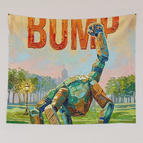 Item preview, Robot Fist Bump in Park designed and sold by howardctrotter.