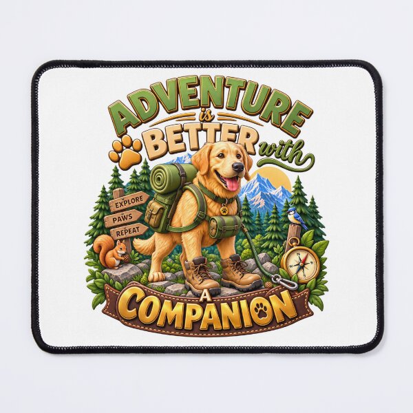 Item preview, Dog Adevnture better with Companion, Dog going for hiking sport designed and sold by Afnan Store.