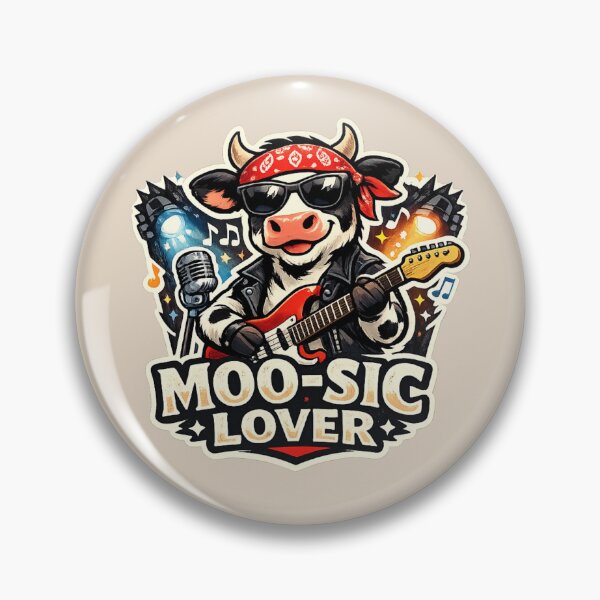 Item preview, Moo-Sic Lover – Rocking Cow Guitarist designed and sold by Safe Haven Pets.