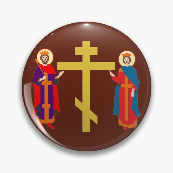 Item preview, Orthodox Christian Holy Cross | Glorious Emperor & Empress Byzantine Symbolism designed and sold by CoolHistoryMan.