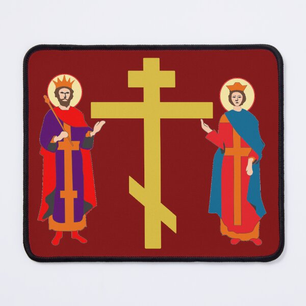 Item preview, Orthodox Christian Holy Cross | Glorious Emperor & Empress Byzantine Symbolism designed and sold by CoolHistoryMan.