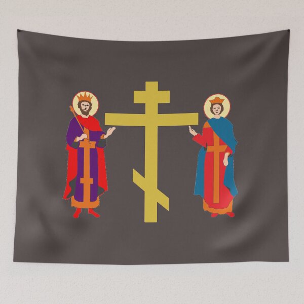 Item preview, Orthodox Christian Holy Cross | Glorious Emperor & Empress Byzantine Symbolism designed and sold by CoolHistoryMan.
