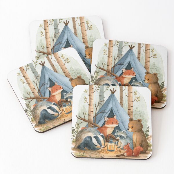 Item preview, Woodland Friends Scandinavian Camping Adventure designed and sold by UtArt.