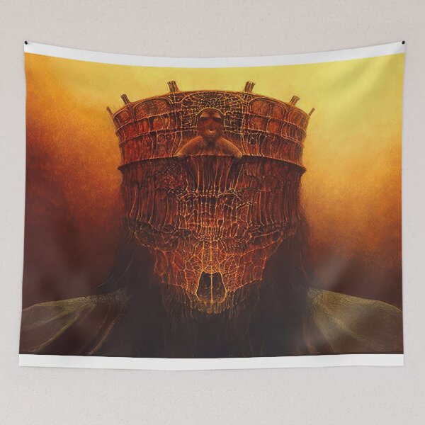 Item preview, zdzisław beksiński - untitled Zdzislaw Beksinski - Zdzislaw Beksinski canvas designed and sold by stevengrossman.
