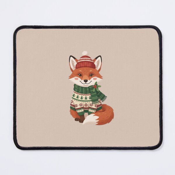 Item preview, Cozy Christmas Fox in a Green Sweater designed and sold by PunchDrop.