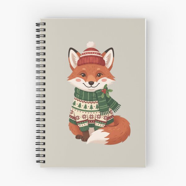 Item preview, Cozy Christmas Fox in a Green Sweater designed and sold by PunchDrop.