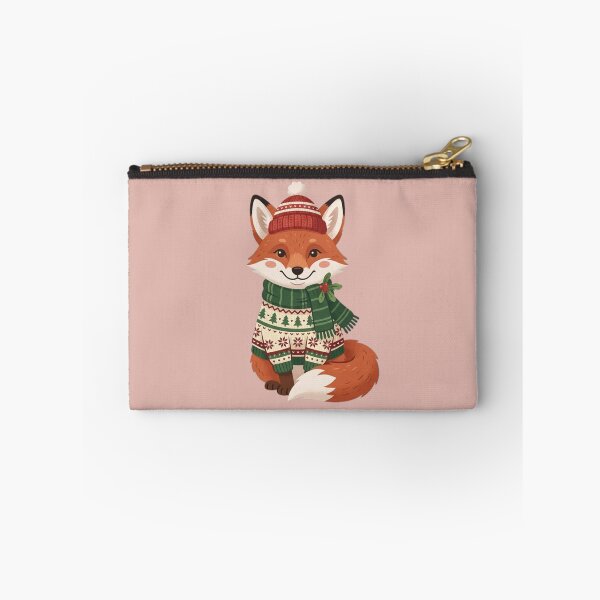 Item preview, Cozy Christmas Fox in a Green Sweater designed and sold by PunchDrop.