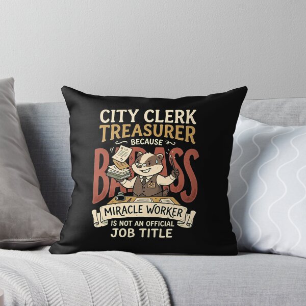 Item preview, Badass City Clerk Miracle Worker for treasurer designed and sold by IsabellaRyland.