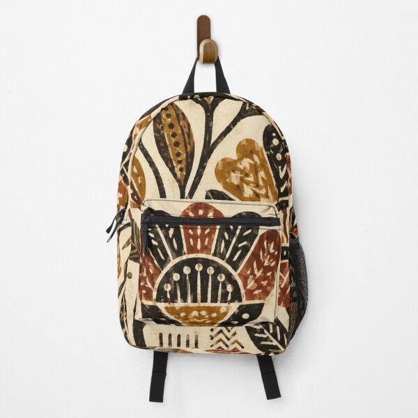 Item preview, Bogolan Folk Flowers – Earthy Mali Botanical Pattern designed and sold by MarekoraStudio.
