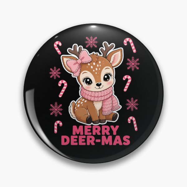 Item preview, Merry Deer-Mas Coquette Bow Christmas Deer designed and sold by Design Vibras.
