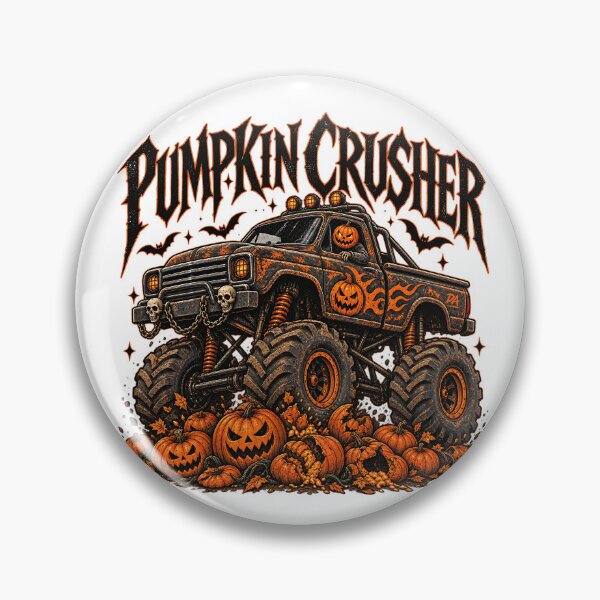 Item preview, Pumpkin Crusher Monster Truck Halloween Jack O Lantern Art designed and sold by DesignArtist.ia.