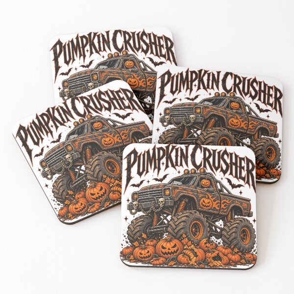 Item preview, Pumpkin Crusher Monster Truck Halloween Jack O Lantern Art designed and sold by DesignArtist.ia.