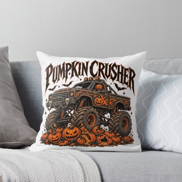 Item preview, Pumpkin Crusher Monster Truck Halloween Jack O Lantern Art designed and sold by DesignArtist.ia.