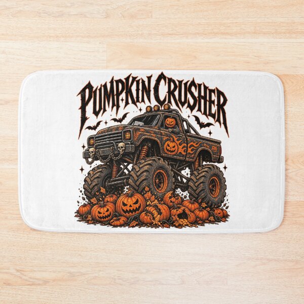 Item preview, Pumpkin Crusher Monster Truck Halloween Jack O Lantern Art designed and sold by DesignArtist.ia.