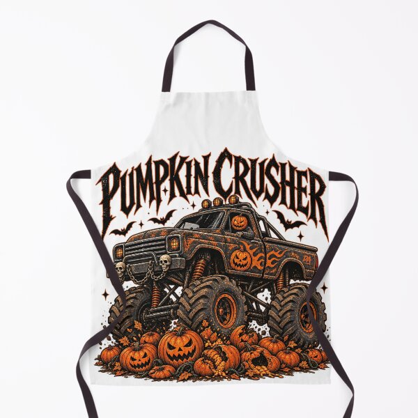 Item preview, Pumpkin Crusher Monster Truck Halloween Jack O Lantern Art designed and sold by DesignArtist.ia.