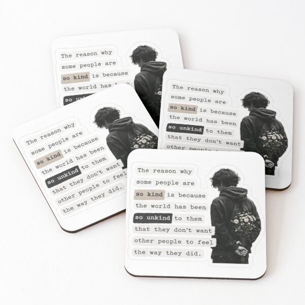 Item preview, Some People Are So Kind Boy Holding Flowers Quote Sticker designed and sold by Scro-Ciob-Shop.