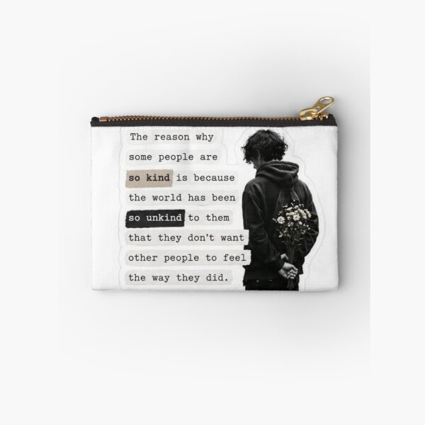 Item preview, Some People Are So Kind Boy Holding Flowers Quote Sticker designed and sold by Scro-Ciob-Shop.