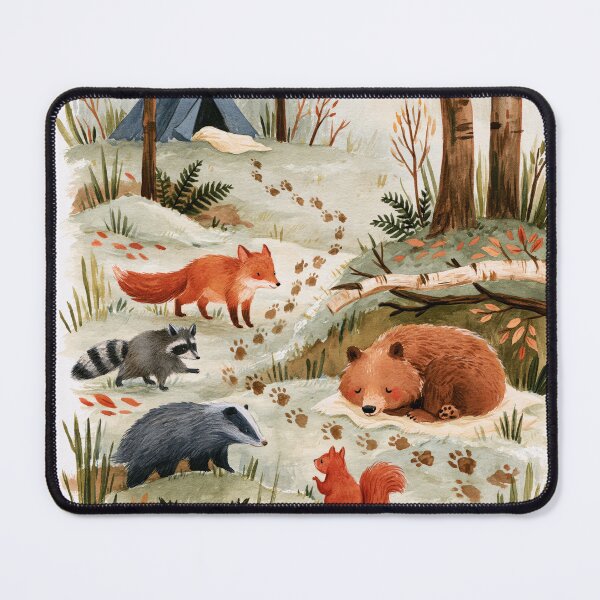 Item preview, Woodland Friends Autumn Forest Camping designed and sold by UtArt.