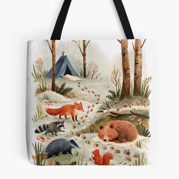 Item preview, Woodland Friends Autumn Forest Camping designed and sold by UtArt.