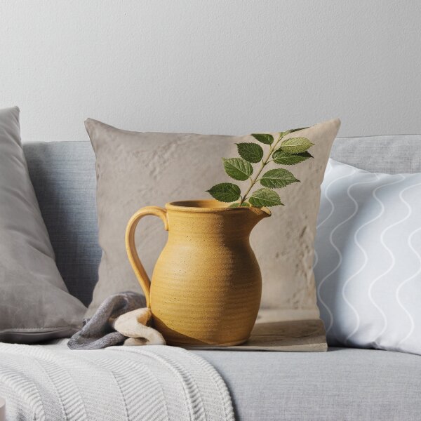 Item preview, Ochre Earthenware Pitcher and Linen Still Life designed and sold by Carnival Posters.