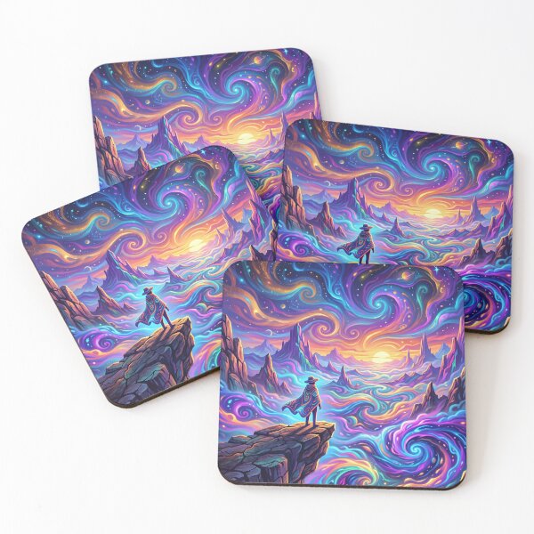 Item preview, Cosmic Traveler - Psychedelic Fantasy Landscape designed and sold by Lucid Dream Pixel.