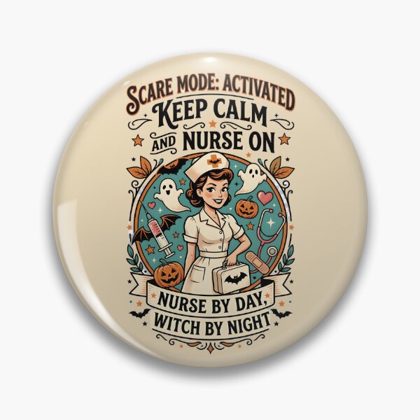 Artikelvorschau, Nurse by day, witch by night - Keep calm and nurse on - Halloween for nurses entworfen und verkauft von ParadoxParadox.