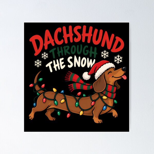Item preview, Funny Christmas Dachshund designed and sold by Imaginationbeyond.