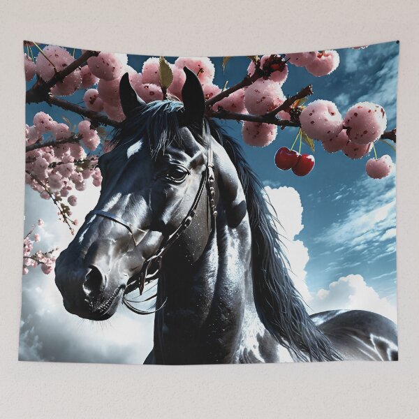 Item preview, But the big black horse said, "Look this way" - He said, "Hey lady, will you marry me?" 24 designed and sold by deep-sea-birds.