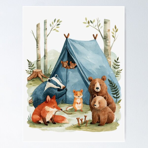 Item preview, Woodland Friends Cozy Forest Camp designed and sold by UtArt.