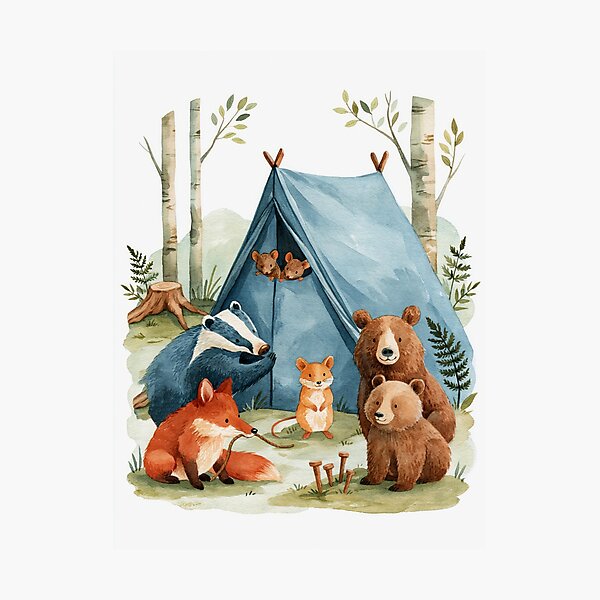 Item preview, Woodland Friends Cozy Forest Camp designed and sold by UtArt.