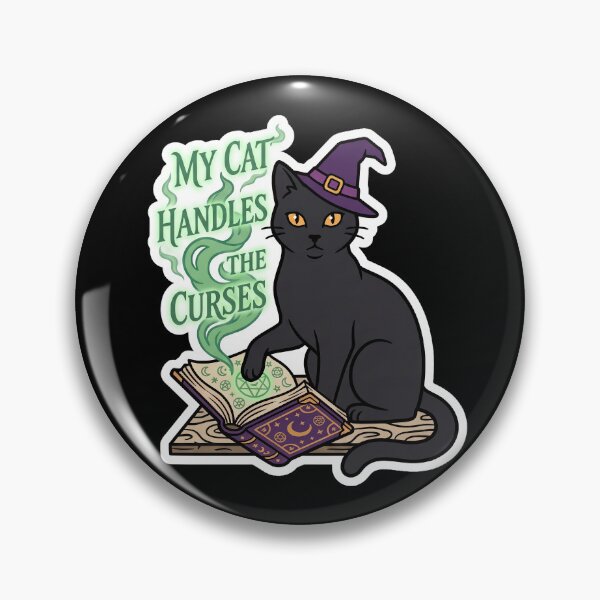 Item preview, My Cat Handles the Curses — Witch Black Cat designed and sold by TheCalmEdit.