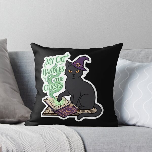 Item preview, My Cat Handles the Curses — Witch Black Cat designed and sold by TheCalmEdit.