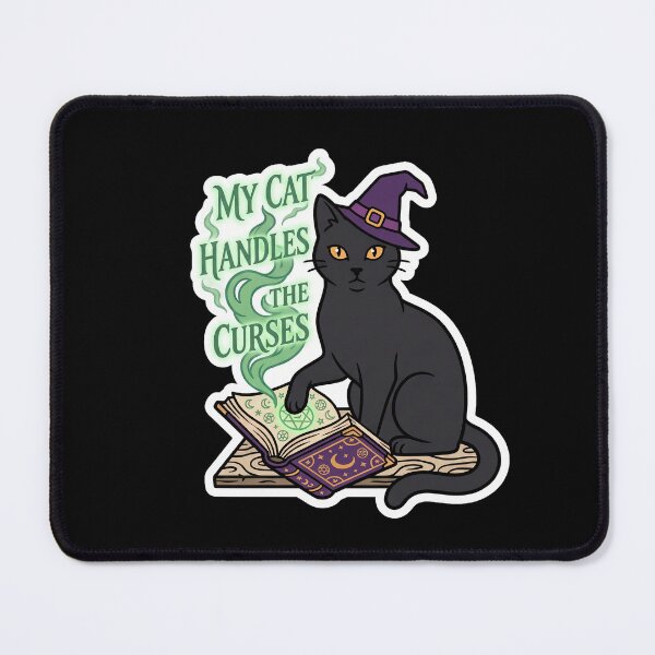 Item preview, My Cat Handles the Curses — Witch Black Cat designed and sold by TheCalmEdit.