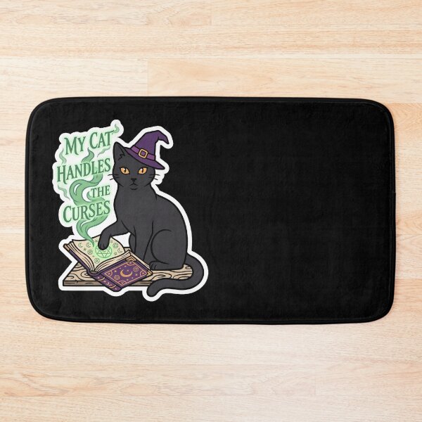 Item preview, My Cat Handles the Curses — Witch Black Cat designed and sold by TheCalmEdit.