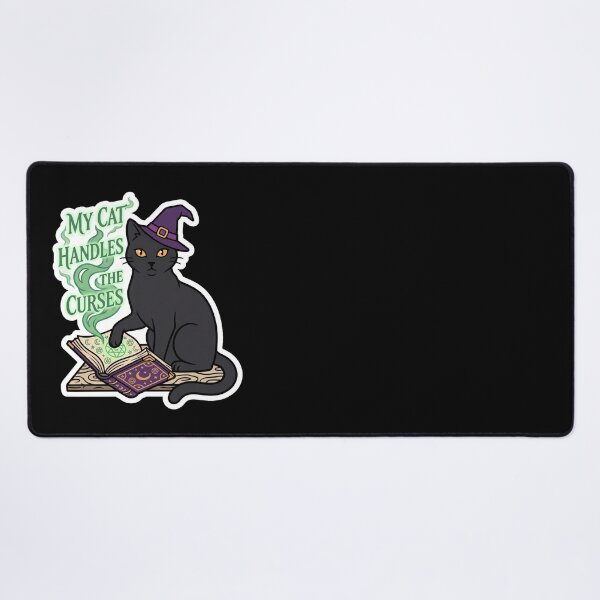 Item preview, My Cat Handles the Curses — Witch Black Cat designed and sold by TheCalmEdit.