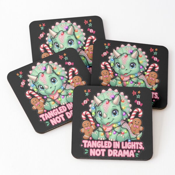 Item preview, Tangled In Lights Not Drama Dinosaur Christmas designed and sold by Design Vibras.