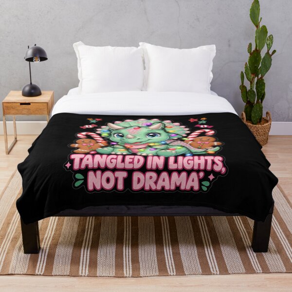 Item preview, Tangled In Lights Not Drama Dinosaur Christmas designed and sold by Design Vibras.