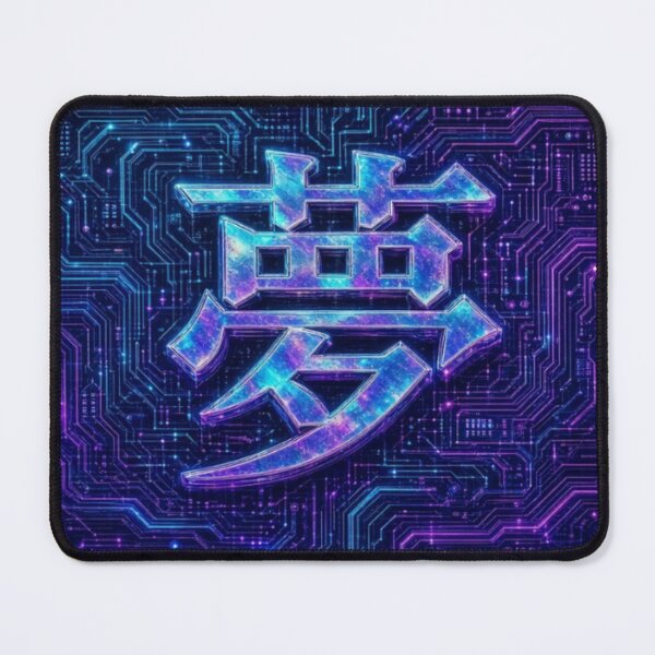 Item preview, Yume Dream Circuit — Neon Cyber Kanji Emblem  夢サーキット・ネオンサイバーエンブレム designed and sold by dragon580 // Waaa… the killer shark ran away.