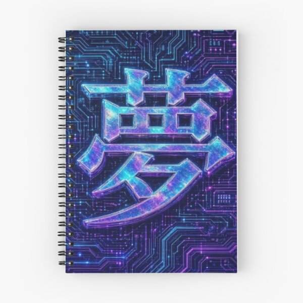 Item preview, Yume Dream Circuit — Neon Cyber Kanji Emblem  夢サーキット・ネオンサイバーエンブレム designed and sold by dragon580 // Waaa… the killer shark ran away.