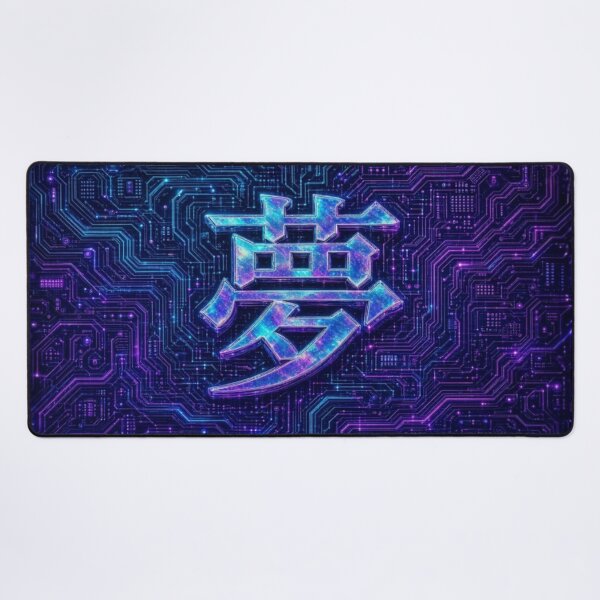 Item preview, Yume Dream Circuit — Neon Cyber Kanji Emblem 夢サーキット・ネオンサイバーエンブレム designed and sold by dragon580 // Waaa… the killer shark ran away.