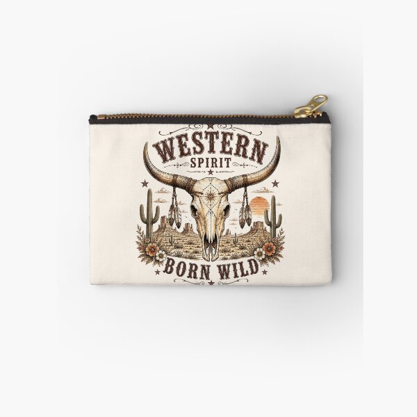Item preview, Western Spirit Born Wild Retro Longhorn Skull designed and sold by legendaryskins.