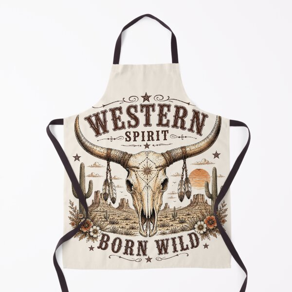Item preview, Western Spirit Born Wild Retro Longhorn Skull designed and sold by legendaryskins.