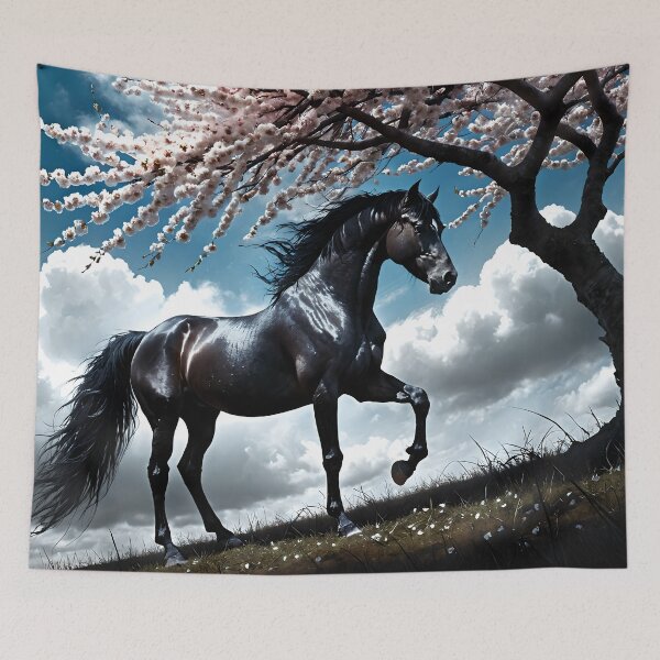 Item preview, But the big black horse said, "Look this way" - He said, "Hey lady, will you marry me?" 25 designed and sold by deep-sea-birds.
