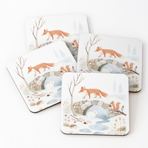 Item preview, Woodland Friends Scandinavian Winter Creek designed and sold by UtArt.