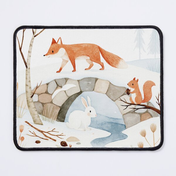 Item preview, Woodland Friends Scandinavian Winter Creek designed and sold by UtArt.