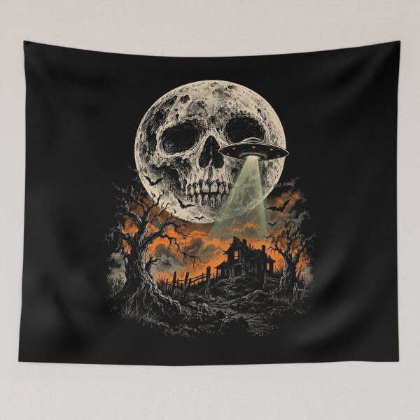 Item preview, Skull Moon UFO designed and sold by SignumShop.