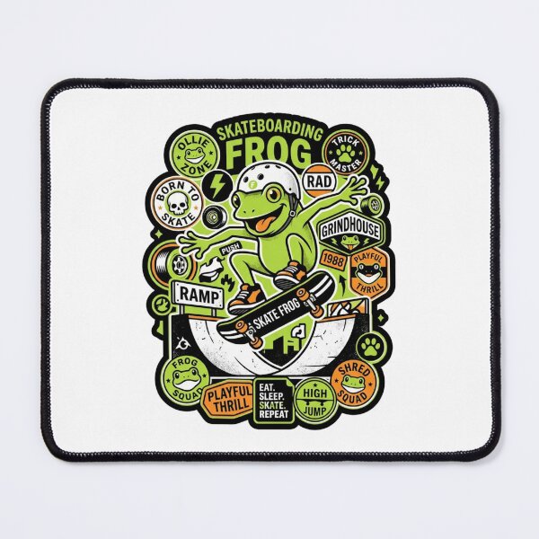 Item preview, Skateboarding Frog designed and sold by StickVerse by Owais.